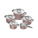 Zwilling Pure 5 Parça Gül Rengi Tencere Seti