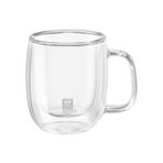 Zwilling Sorrento 2'li 80 ml Espresso Çift Camlı Kulplu Bardak Seti