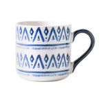 zxb-shop Fincan Büyük Kapasiteli Kupa Kişilik Yaratıcı Kahve Fincanı El Boyası Desen Fincan Süt Fincan Oturma Odası Çay Fincanı 400 ml Kahve Fincanı (Renk: Geometrik Desenler)