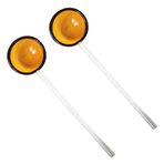 zxb-shop Kaşık Masa Kaşıkları 2 Parça Uzun Saplı Cam Tatlı Kaşığı Isıya Dayanıklı Cam Kahve Kaşığı Dondurma Kaşığı Karpuz Kaşığı Ev, Mutfak veya Restoran için (Renk: Sarı)
