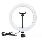 ZXCVASDF 25,4 cm Selfie Halka Işık, Cep Telefonu Tutuculu, Mini Led Kamera Zil Işığı, Video Fotoğrafçılığı Canlı Akış ve Makyaj için, Kısılabilir Masa Makyaj Halkası Işık
