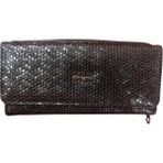Zy Plus Siyah Desenli Suni Deri Portföy Cüzdan 19X10 cm - 0 - Siyah