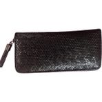 Zy Plus Siyah Desenli Suni Deri Portföy Cüzdan 19X11 cm - 0 - Siyah