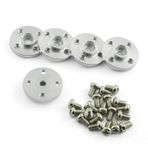 ZYAMY 5 Set Evrensel Servo Korna Alüminyum Alaşım 25T Standart Gümüş Servo Disk Robot Mekanik Pençe Rc Araba Helikopteri Mg945 Mg995 Mg996