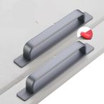 ZYFH8992 2 Adet Sürgülü Kapı Kolu Dolap Kolu Kendinden Yapışkanlı Deliksiz Sap Alüminyum Gardırop Şarap Soğutucu Çekmece Kulpları Kapı Kolu Elbise Dolabı için Çekme Düğmeleri (148 mm,