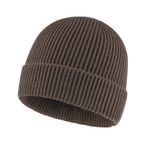 Zylioo XXL/XL/L/M/S Beanie Şapkalar,Artı Boyutu Manşetli Beanie Kafatası Cap,Büyük Kış Saat Kapağı,Büyük Boy Nervürlü Örme Şapkalar,,, Kahve, XXL-3XL