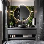 Zynor Led'li Lazer Kumlamalı Lavabo & Banyo Aynası (Dokunmatik Sensörlü) günışığı led'li 80 x 80