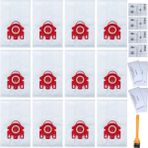 Zyooed Miele Fjm Bags Airclean 3D Efficiency Elektrikli Süpürge Için Fjm Vakum Torbaları 12'li Paket, 4 Çift Motor Filtresi Dahil (Yurt Dışından) - Yedek / Ek Parça
