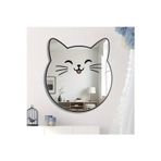Zyphera Desing Kedi Figürlü Dekoratif Duvar Aynası 35 cm – Çocuk Odası, ve Salon İçin Modern Tasarım Pleksi Ayna