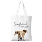 ZYQFN Tazı Mama Kadınlar için Kanvas Bez Çanta, Köpek Anne için Köpekler Sevgilisi Hediyesi, Kadınlar İçin Doğum Günü Noel Sevimli Tazı Hediyeleri, Okul Çalışmaları Kolej Seyahati için Tote Çanta (095