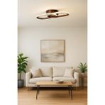 Zzez Kahverengi Modern Tasarım Beyaz Ledli Cafe - Mutfak - Salon 2 Li LED Avize - 1