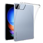 zZjoOoj Xiaomi Pad 6s Pro (2024) 12,4 inç tablet kılıfı, ultra ince hafif koruyucu kılıf, yumuşak TPU şeffaf ince darbeye dayanıklı tablet koruyucu kılıf (şeffaf)