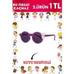 Zzla 2. Ürün 1 Tl Uv400 Korumalı Çocuk Güneş Gözlüğü Renkli Kutu Hediye
