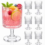 ZZTWER Mini şarap bardağı seti, 6 adet, 7,5 oz, kırılmaz şeffaf plastik bardaklar, toplu kokteyl bardakları için düğün, akşam yemeği, doğum günü hediyesi, içecek bardağı