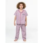 Zzzz Pamuklu Dokuma Ekose Pijama Takım