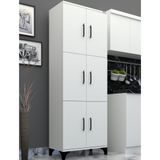 % 100 mdflam çok amaçlı kiler,balkon,banyo 6 kapaklı dolap genişlk71cm