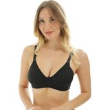 % 100 Pamuk Penye Telsiz Toparlayıcı ( Balensiz Minimizer ) Siyah Sütyen EBRS1001 - 90B