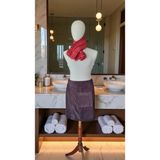 % 100 Pamuklu Aetos Kadife Sarma Havlu, Duş, Spor, Sauna ve Spa Havlusu Erkek Siyah - 50 x 150 cm