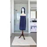 % 100 Pamuklu Aetos Sarma Havlu, Duş, Deniz-Plaj, Banyo Havlusu ve Saç Bonesi Kadın Lacivert - 72 x 147 cm