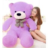 % 100 YERLİ - Sevgiliye Özel HEDİYE - 150 cm Papyonlu Peluş Ayı-DEV Boy Lila