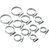 ® 10'Lu Metal Hortum Kelepçesi Seti – 8-18 Mm / 11-20 Mm / 13-23 Mm / 18-25 Mm / 14-27 Mm | Ayarlanabilir Paslanmaz Çelik Kelepçe Seti, Su – H