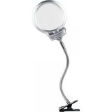 -2.5X130 mm 5X24 mm LED Aydınlatmalı Büyüteç,masa Üstü Metal Hortum MANDALLI-MG15124-C - Renkli