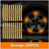 ( 20 X ADET ) 1 SET JANT REFLEKTÖR RIM STICKER ORANGE CAR & MOTORCYDE & BICYCLE