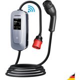 ® 22KW Taşınabilir Elektrikli Araç Şarj Istasyonu Wi-Fi/bluetooth Smart 5 Metre Tip2 Kablolu T