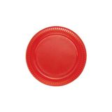 - 25 Adet Plastik Tabak Kırmızı 22 Cm Dpmah