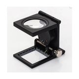 -28X28 mm Katlanır Sayaçlı Metal Lüp, 2 LED Işıklı Büyüteç Tekstil TH9005A - Ebatlar