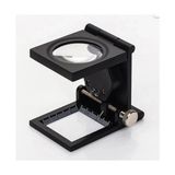 -28X28 mm Katlanır Sayaçlı Metal Lüp, 2 LED Işıklı Büyüteç Tekstil TH9005A - Renkli - 1