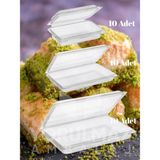 🍮 30 Parça Plastik Tatlı Kabı – Kilitli Kapaklı, Sızdırmaz, Kullan-At, 250/500/1000 GR Şeffaf Tatlı Taşıma Seti
