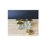 - 50 Adet 29 Cc Cam Kavanoz - Gold Kapak - Hediyelik , Hobi , Düğün, Nişan-mini Kavanoz