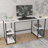 * 50 cm Metal Çalışma Bilgisayar Ofis Masası Kitaplıklı - belirtilmemiş