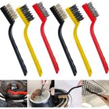 ® 6'li Mini Tel Fırça Seti Aspiratör Musluk Duşakabin Lavabo Fırın Ocak Mutfak Derz Banyo Tuv - Çok Renkli - Genel