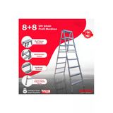- 8 8 Basamaklı Çift Çıkışlı Galvanizli Profil Merdiven (Ev, Bahçe, Işyeri Için Uygun)
