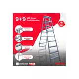 - 9 9 Basamaklı Çift Çıkışlı Galvanizli Profil Merdiven (Ev, Bahçe, Işyeri Için Uygun)
