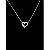 💖 925 Ayar İthal Gümüş Minimalist Kalp Kolye Zirkon Taşlı İnce Zincir Özel Tasarım Hediyelik