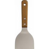 ® Ahşap Saplı Paslanmaz Çelik Spatula – 24CM Eğilimli Çok Amaçlı Mutfak Spatulası | Izgar - Çok Renkli