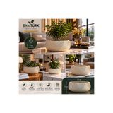 🌿✨ Bitkitürk Desenli El Yapımı Beton Saksı | 20 cm Çap | Dekoratif Bonsai, Sukulent ve Çok Amaçlı Organizer Saksı | Premium Tasarım