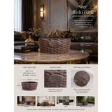 🌿 Bitkitürk Hasır Dokulu Beton Saksı 23 cm | Dekoratif El Yapımı Beton Saksı | Balkon, Salon ve Masa Üstü Kullanımına Uygun
