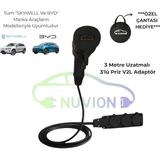 - Byd/skywell Uyumlu 3'lü V2L Elektrikli Araç Şarj Kablosu - Enerjini Elektrikli Aracından Al