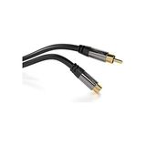 – Cinch Uzatma Kablosu – 5m – Mükemmel Ses Kalitesi Için Özellikle Kırılmaz Hibrit Kablo (Subwoofer/ses Kablosu, Rca Fişten Jak Girişe, Amplifikatör/hifi Için Ideal, Analog ve Dijital) - 0 - Siyah
