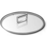 , Ckfl2801, Sertleştirilmiş Camdan Düz Kapak, Çap 28 Cm, Paslanmaz Çelik Sap, Buhar Çıkışı, Tencere Ürünleri İle Uyumlu, 29,5 X 29,5 X 5,