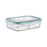 -Dikdörtgen 3 Bölmeli Saklama Kabı Freshbox 1 Lt - 0 Siyah - Option-1