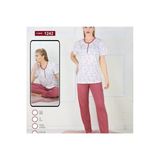 - Ev Hali Pijama- Çiçek Desenli Pijama Takımı Lila-Xl Beden