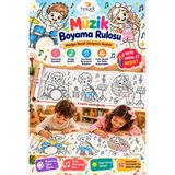 🎵 Haydi Dekor Müzik Aletlerini Boyuyorum Boyama Rulosu 30 cm x 4 Metre | Haydi & Dekor Eğitici Müzik Aletleri Boyama Kağıdı | Çocuk Etkinlik Rulosu