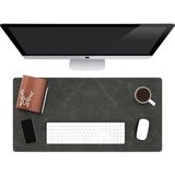 ® Hobart - Hakiki Deri Masa Matı | Deri Oyuncu Mouse Pad | Yazı Masası Altlığı 75X34 cm (Gri) - Çok Renkli