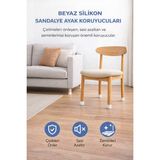 🪑 Homvira Beyaz Silikon Sandalye Pabucu – Sessiz & Çizmez Koruma ( 4 Adet )