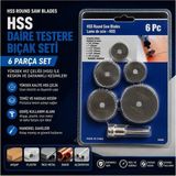 # Hss Daire Testere Bıçak Seti 6 Parça Mini Daire Testere Kesici Disk Seti Ahşap Plastik Ince Metal